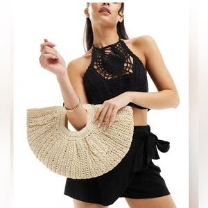 Ramla Raffia Tote Bag NWT